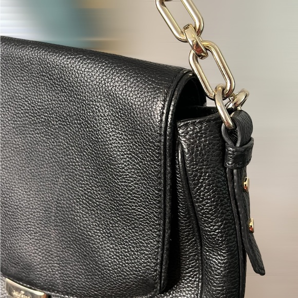 Kate Spade Shoulder Crossbody Black Pebbled Leather Bag - Picture 6 of 13